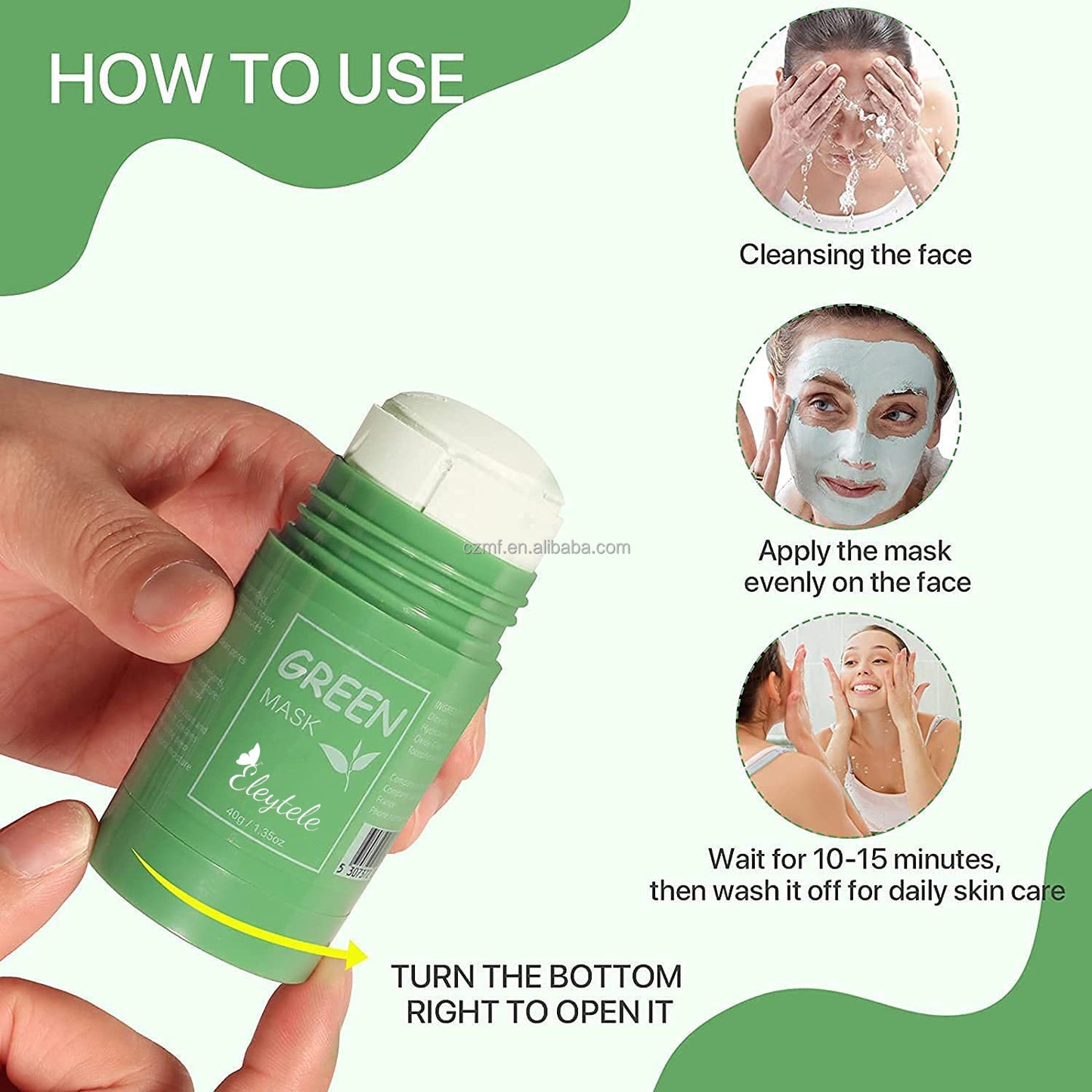 Green Tea Cleansing Blackhead Oil Control Acne Smear Mask